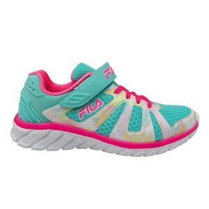 Fila Youth Girl's Slip-on Sneakers Size 5-6 Aqua-White Lightweight & Comfortable